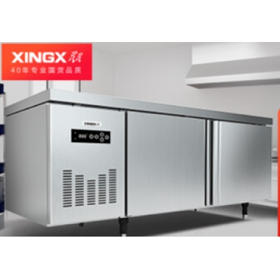 星星操作臺(tái)1.8米冷藏銅管工作臺(tái)電冰箱